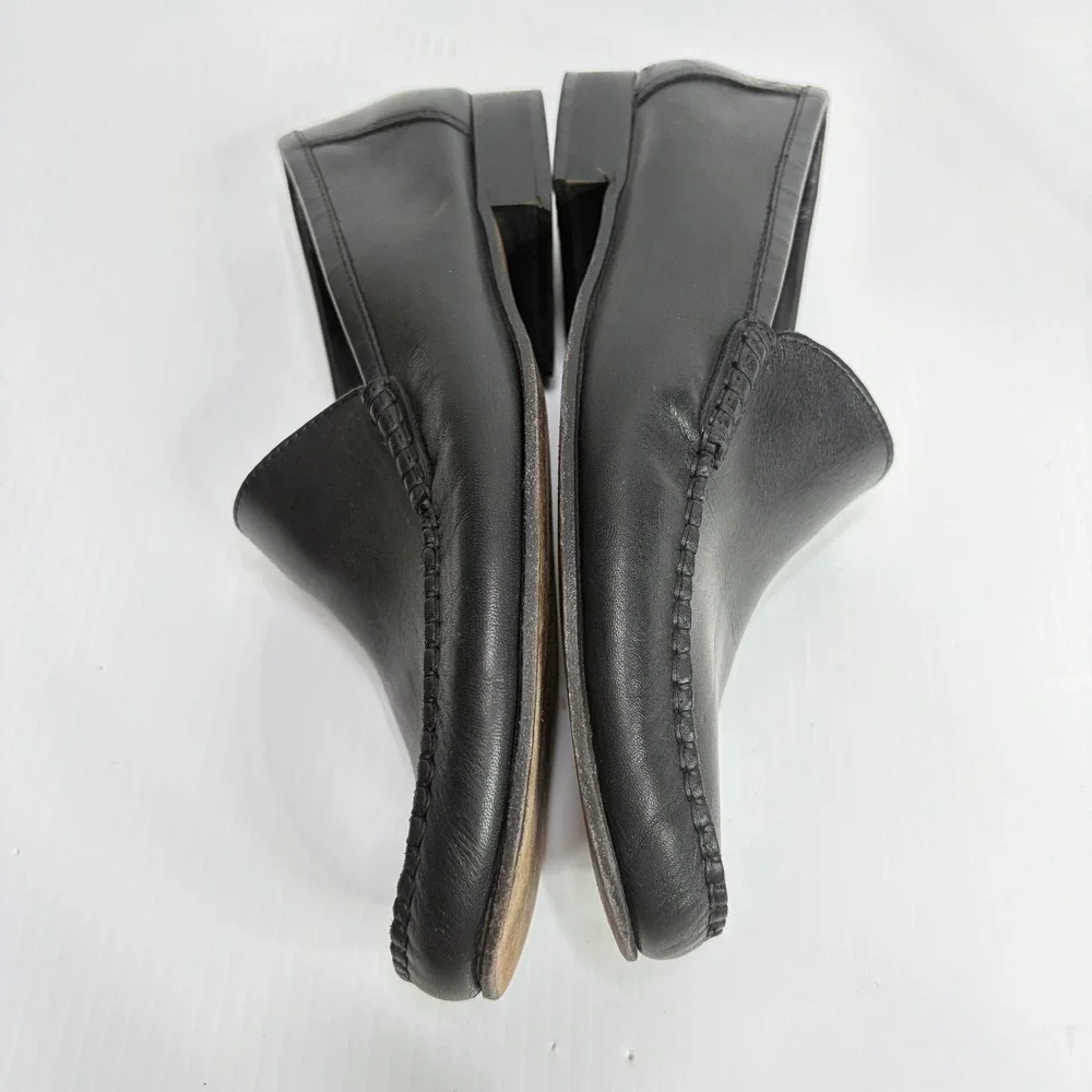 Cappelletti Mens Black Leather Whipstitch Loafers Slip On Shoes 43 US 10 Italy‎